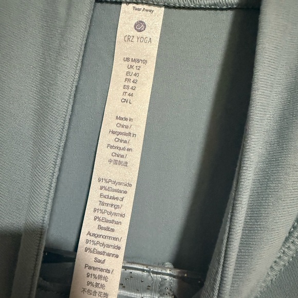 NWT CRZ YOGA Brushed Thumbhole Quarter Zip Long Sleeve Athletic Top Women’s M - Picture 5 of 8